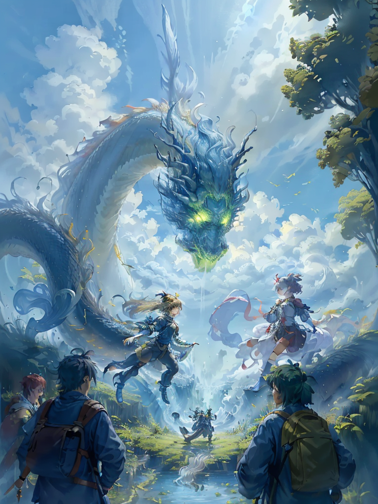 03049-1162625505-masterpiece,high quality, Cmyth,Chinese dragon, multiple boys, multiple girls, long hair, horns, holding, blonde hair, brown hai.png